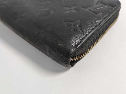 LOUIS VUITTON Louis Vuitton Zippy Wallet Monogram Empreinte Noir M61864 SP1174 Wallet