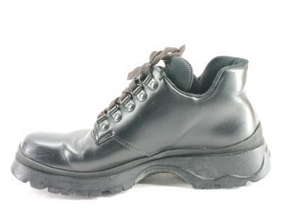 PRADA Prada Size 36 Leather Sneaker Boots Black Vibram Sole Other Shoes