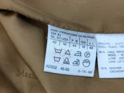 MaxMara White Tag Wool Cashmere Icon Coat, Double-Breasted, Size 46