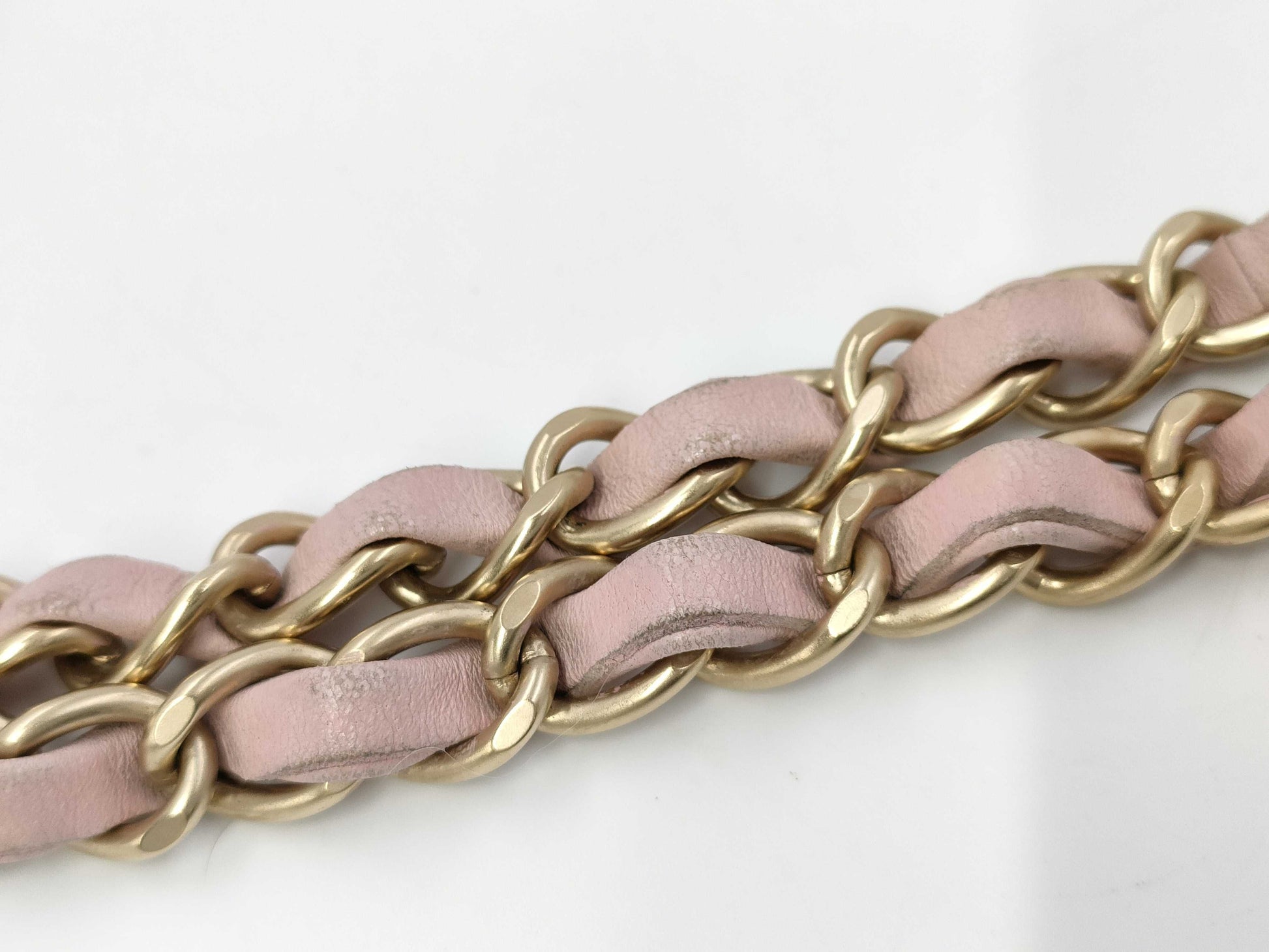 CHANEL Matlassse Double Flap Chain Shoulder Tweed Pink Gold Hardware No. 13 Shoulder Bag