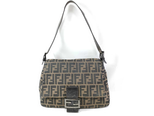 FENDI Zucca Mamma Bucket Shoulder Bag