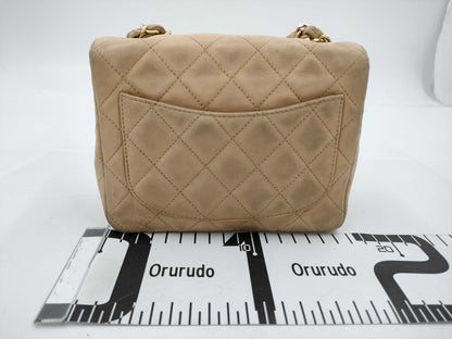 CHANEL Mini Matlassse Chain Bag Beige Gold Fittings 6th Series 6859091 Shoulder Bag