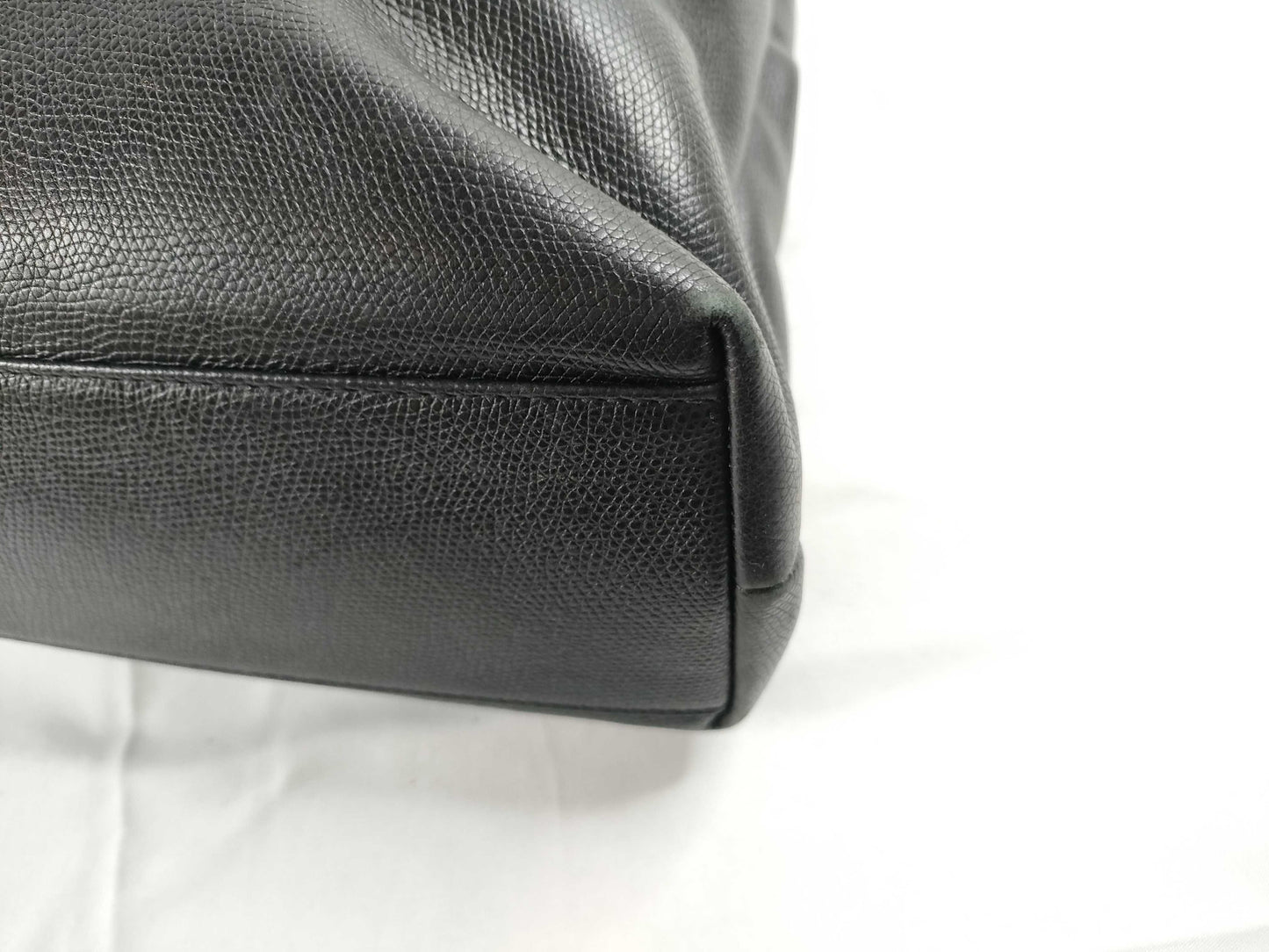 MCM Chain Shoulder Leather Black Tote Bag