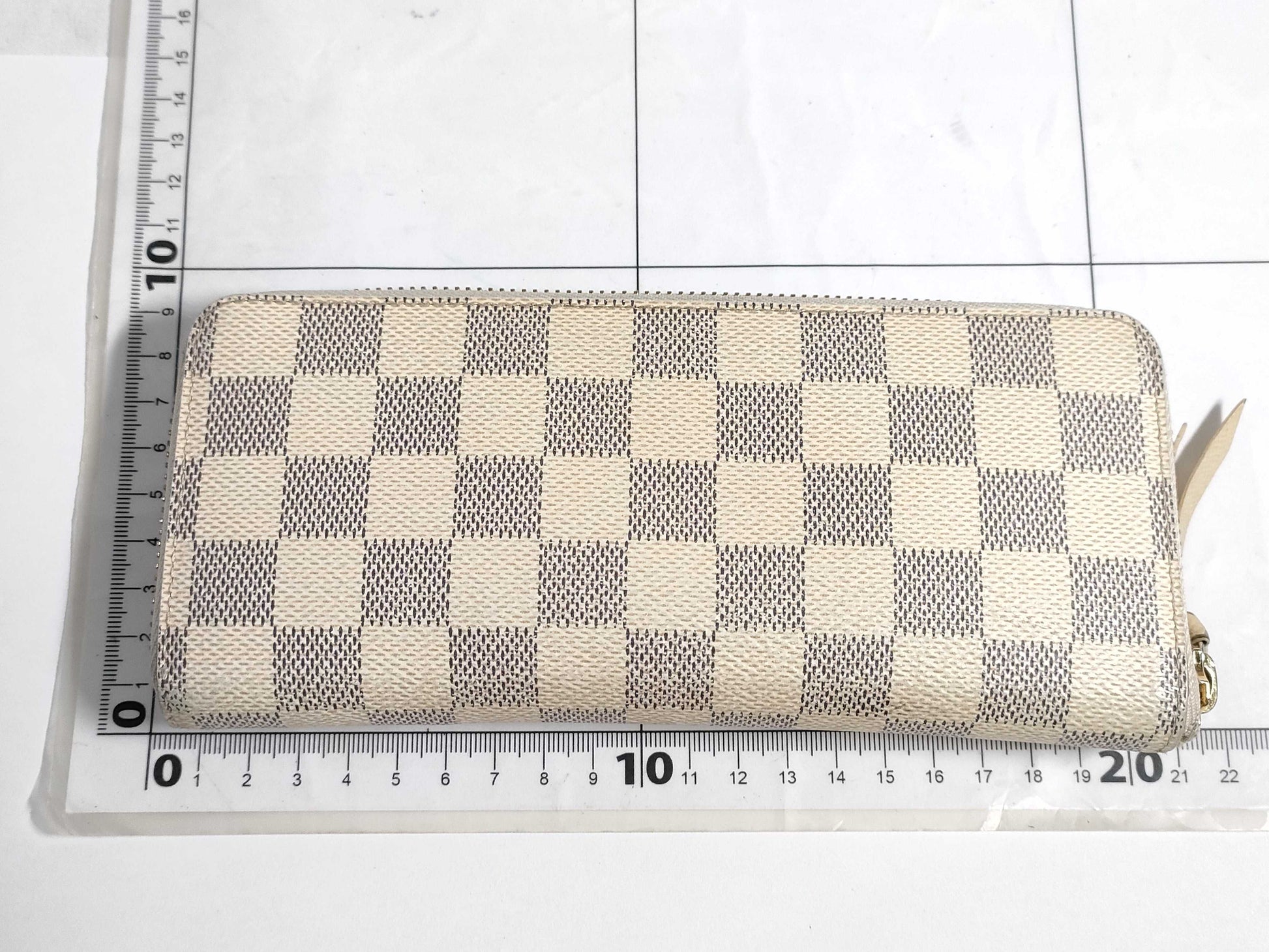 LOUIS VUITTON Damier Azur Portefeuille Clemence N61210 GI3155 Wallet