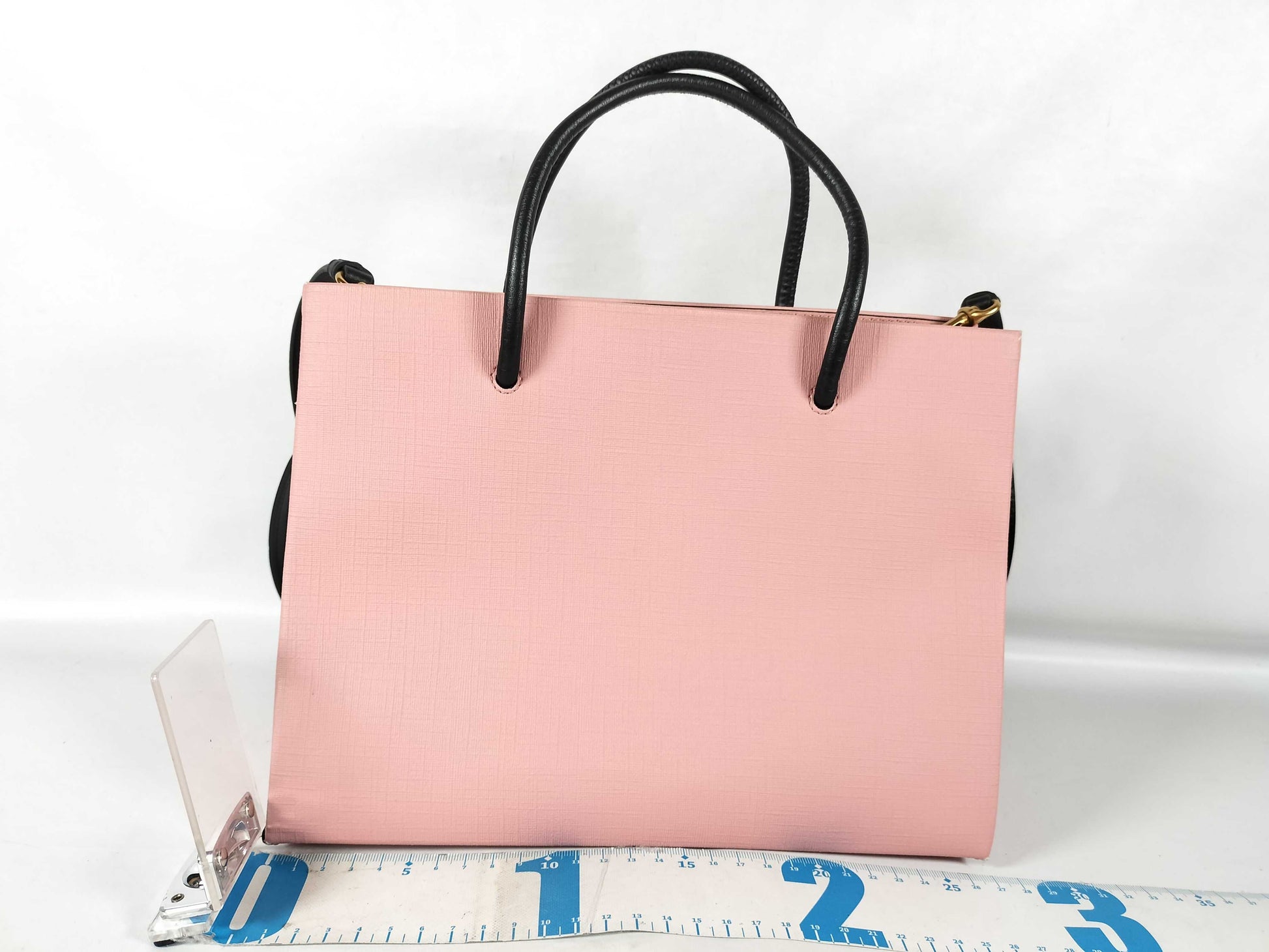 MOSCHINO Leather 2-Way Handbag, Pink