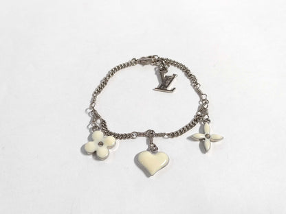 LOUIS VUITTON Monogram Sweet Monogram Bracelet M65476 GP Silver Bracelet/Bangle