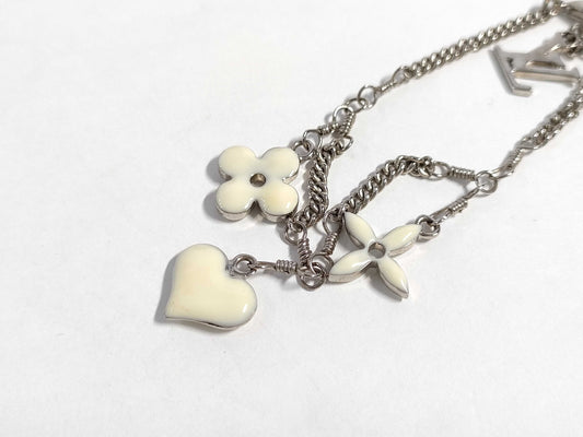 LOUIS VUITTON Monogram Sweet Monogram Bracelet M65476 GP Silver Bracelet/Bangle