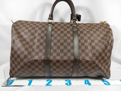 LOUIS VUITTON Damier Keepall 50 Boston Bag N41427 MB1068 Brown