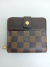 LOUIS VUITTON Vuitton Damier Compact Zip N61668 CA2059 Brown Compact Wallet Wallet
