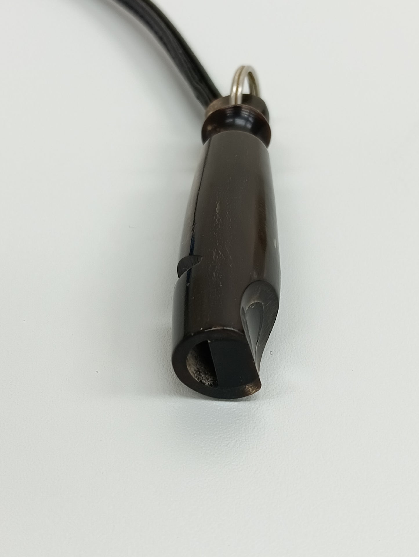 HERMES Chiffre Whistle Leather x Wood Black Other Accessories