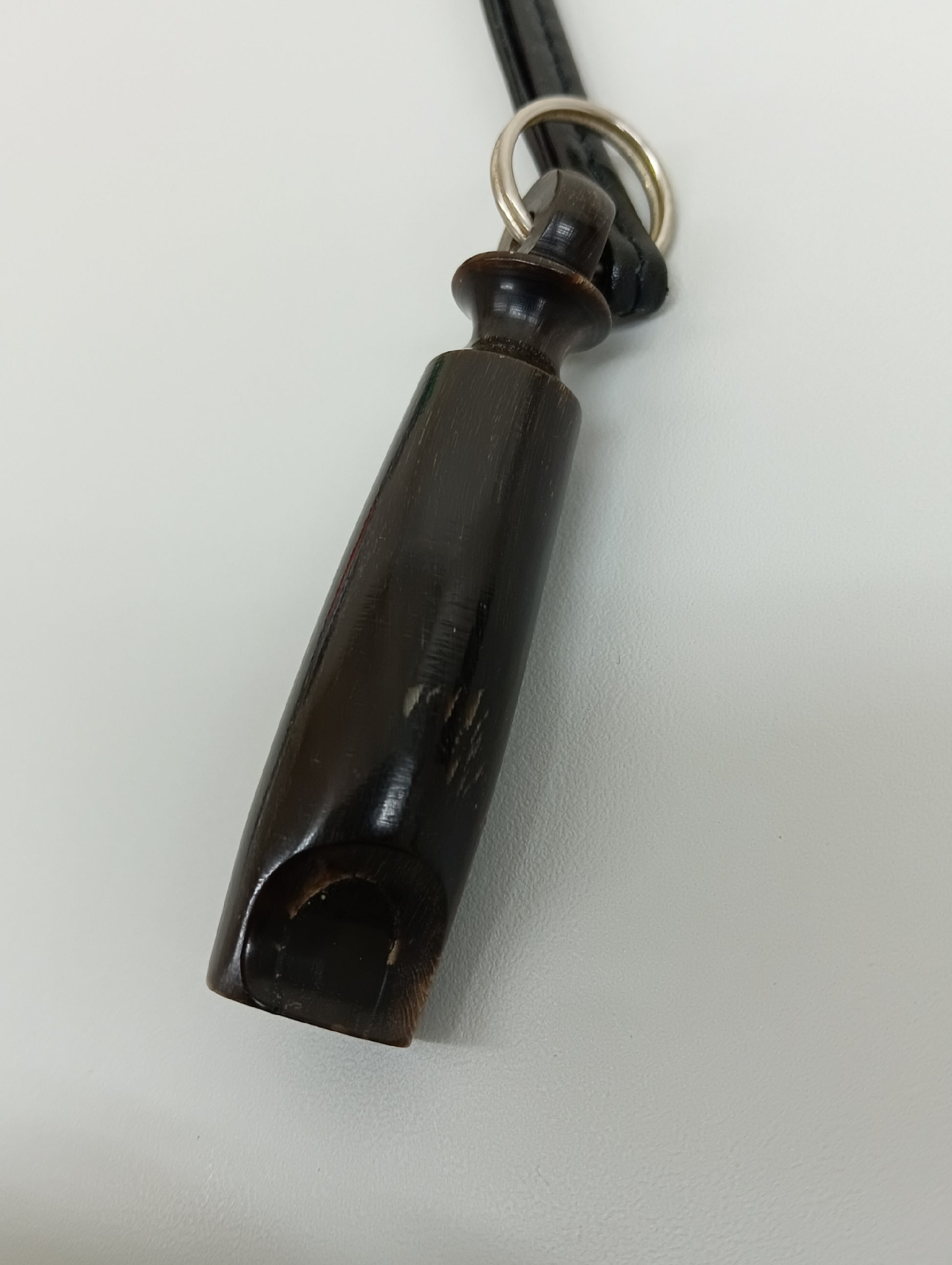 HERMES Chiffre Whistle Leather x Wood Black Other Accessories