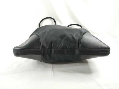 PRADA nylon triangle logo tote bag