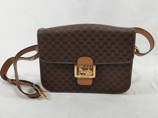 CELINE Carriage Fittings Macadam Shoulder Bag Shoulder Bag