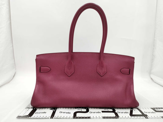 HERMES Shoulder Birkin Silver Fittings □O Engraved Tote Bag