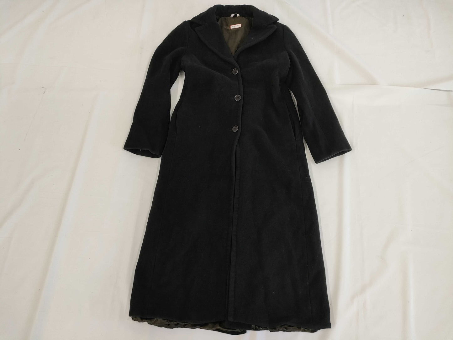 MaxMara MAX&Co. Angora Maxi Length Black Coat Size 40 Coat