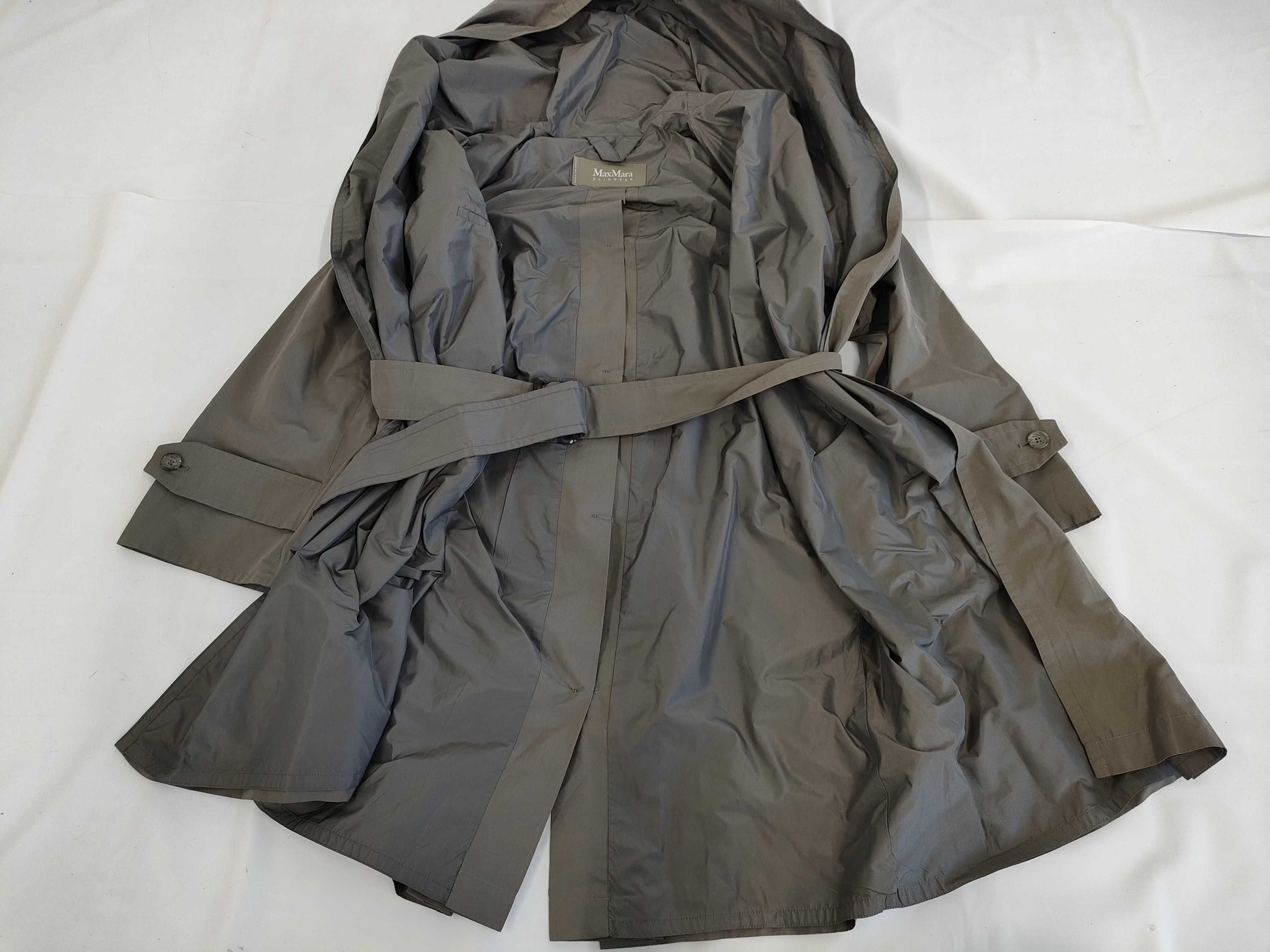 MaxMara MaxMara MaxMara Rainwear Hooded Coat Belt 38 Long Coat