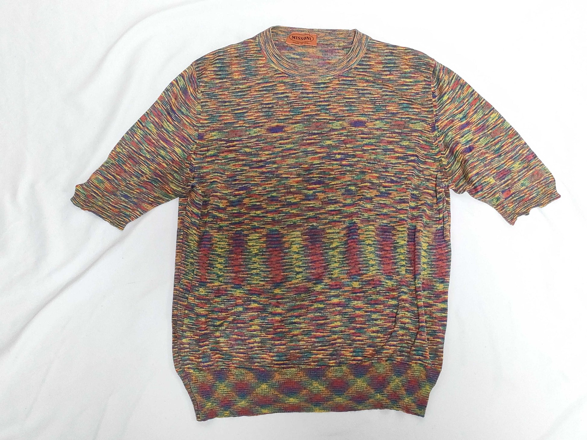 MISSONI MISSONI Missoni Short Sleeve Knit Sweater Top