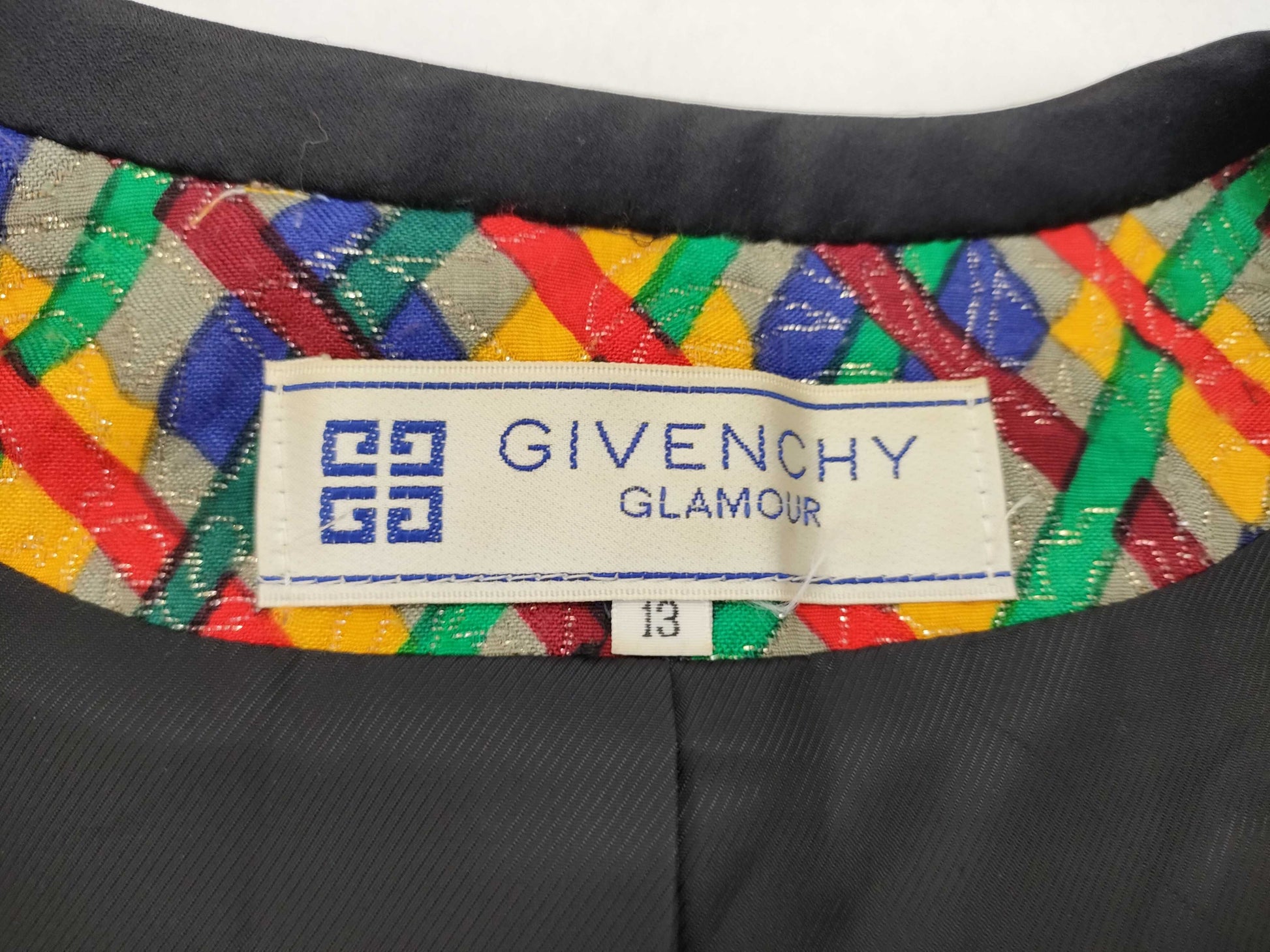 GIVENCHY Check Jacket, Size 13, Women's, 4/36, 94-59