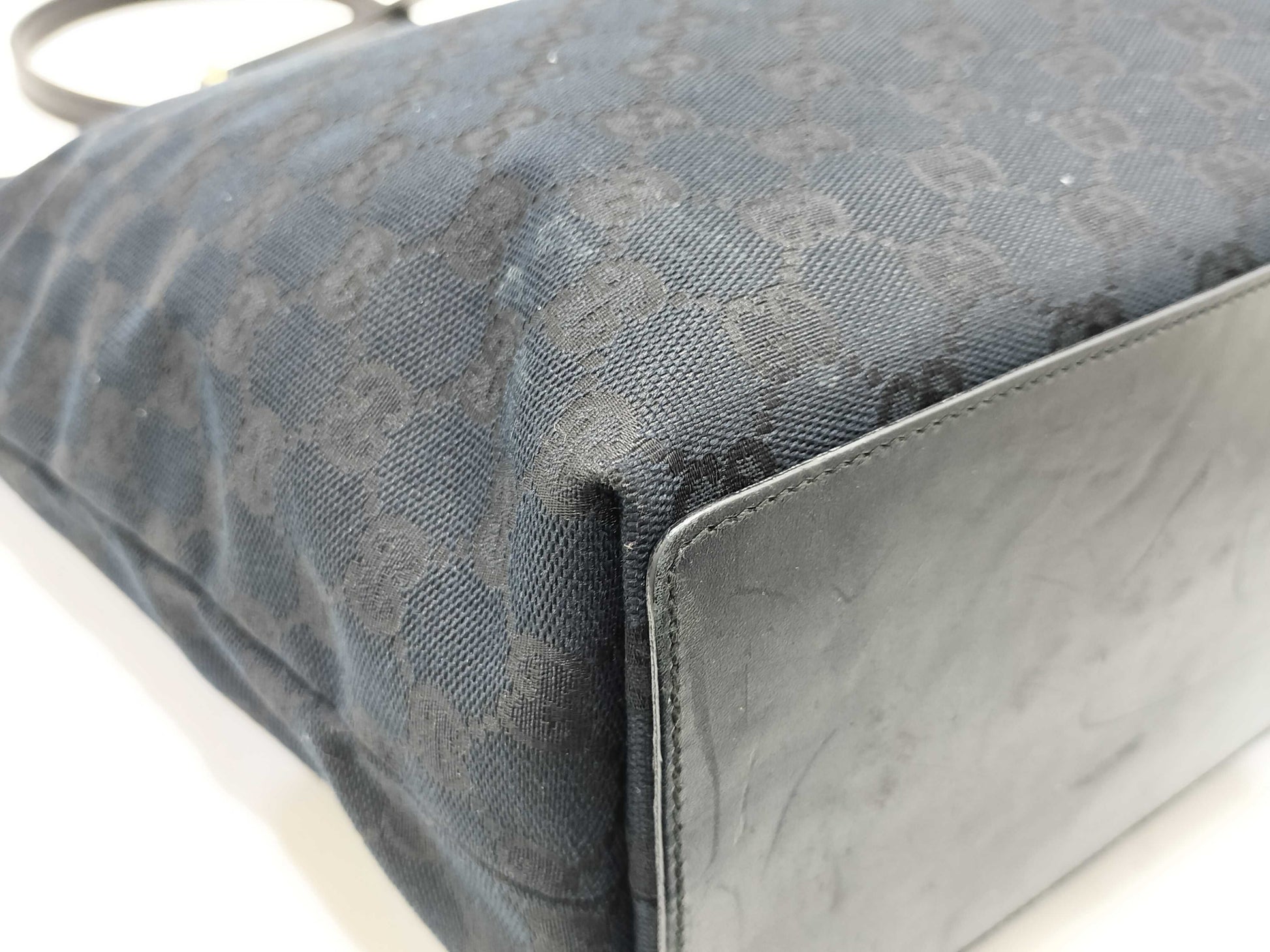 GUCCI GG Canvas Gucci 002 1098 2404 Campus Bag Tote Black Tote Bag