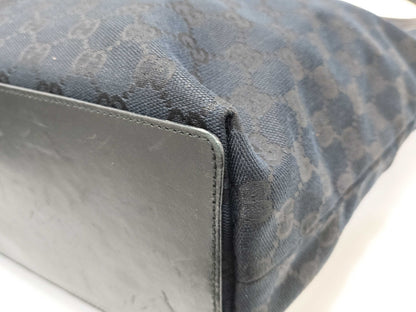 GUCCI GG Canvas Gucci 002 1098 2404 Campus Bag Tote Black Tote Bag