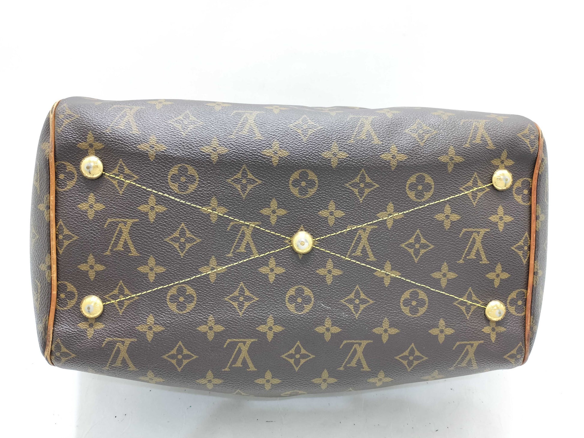 LOUIS VUITTON Monogram Vuitton M40144 Monogram Tivoli GM Handbag Brown PVC Handbag