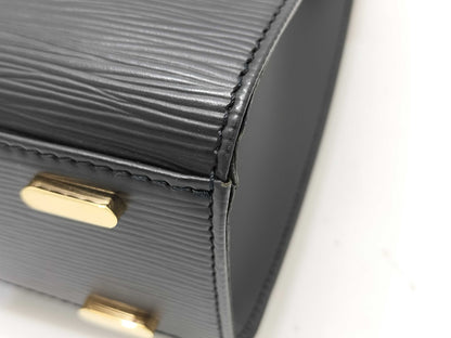 LOUIS VUITTON Epi Vuitton M52012 Figali PM Epi Handbag Leather Noir Black Black Handbag