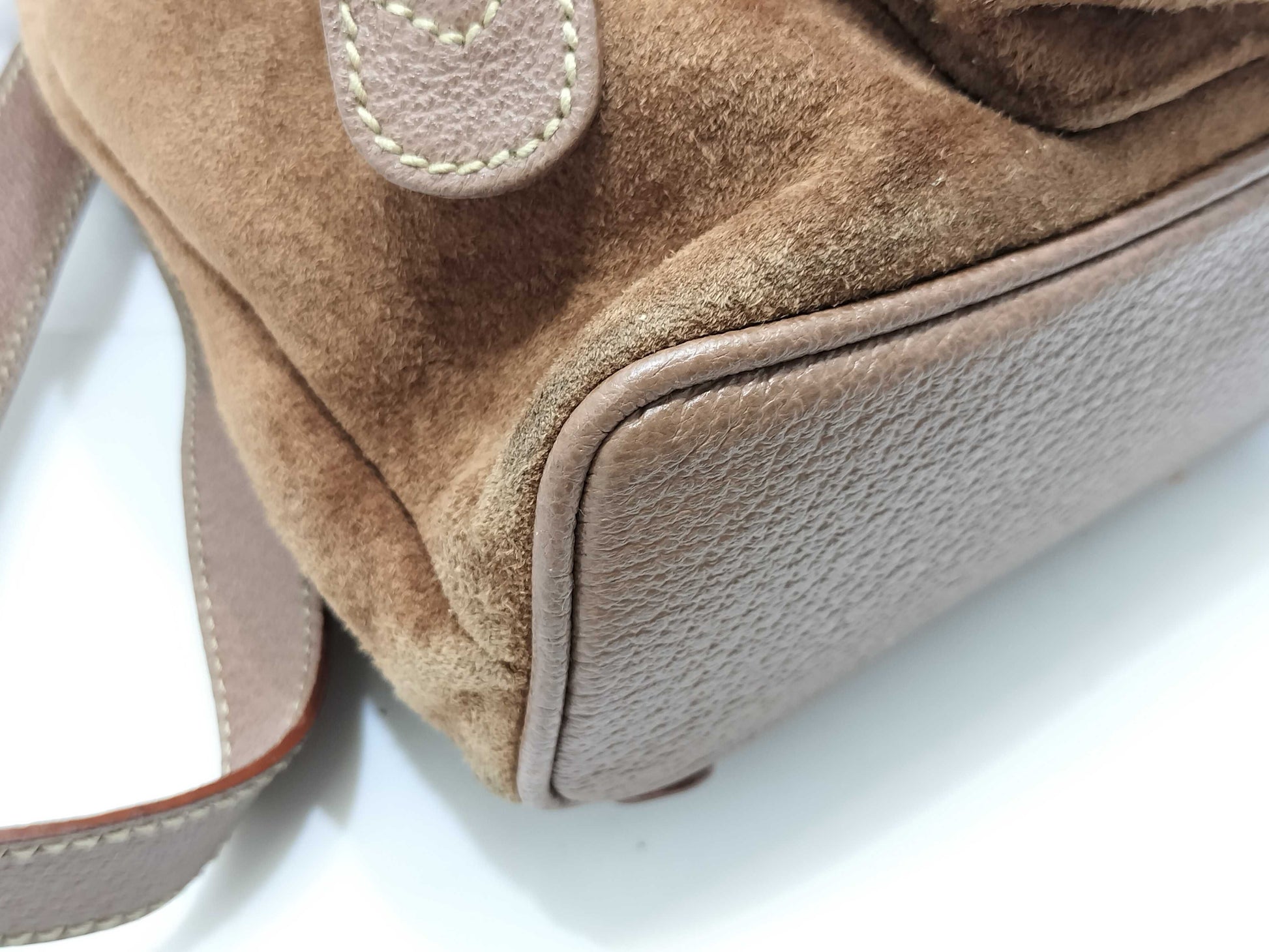 GUCCI Bamboo Gucci 003 3444 0030 Bamboo Rucksack Suede Brown Rucksack