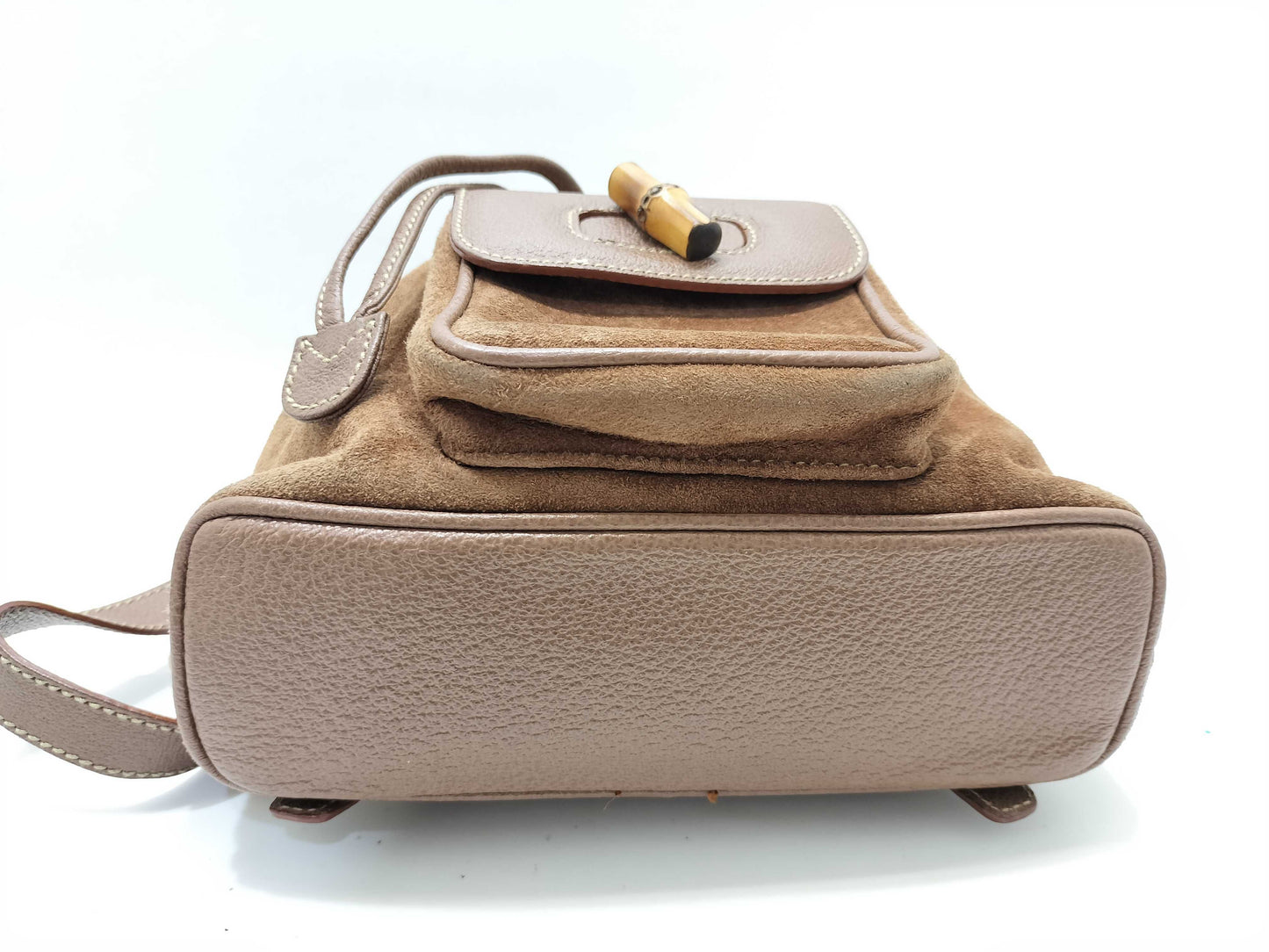 GUCCI Bamboo Gucci 003 3444 0030 Bamboo Rucksack Suede Brown Rucksack