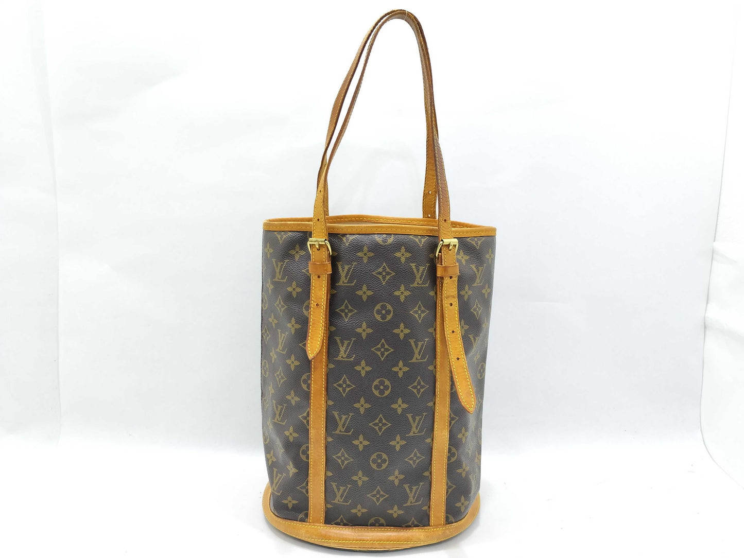 LOUIS VUITTON Monogram Vuitton M42236 Bucket GM Tote Bag Monogram Canvas Brown Tote Bag