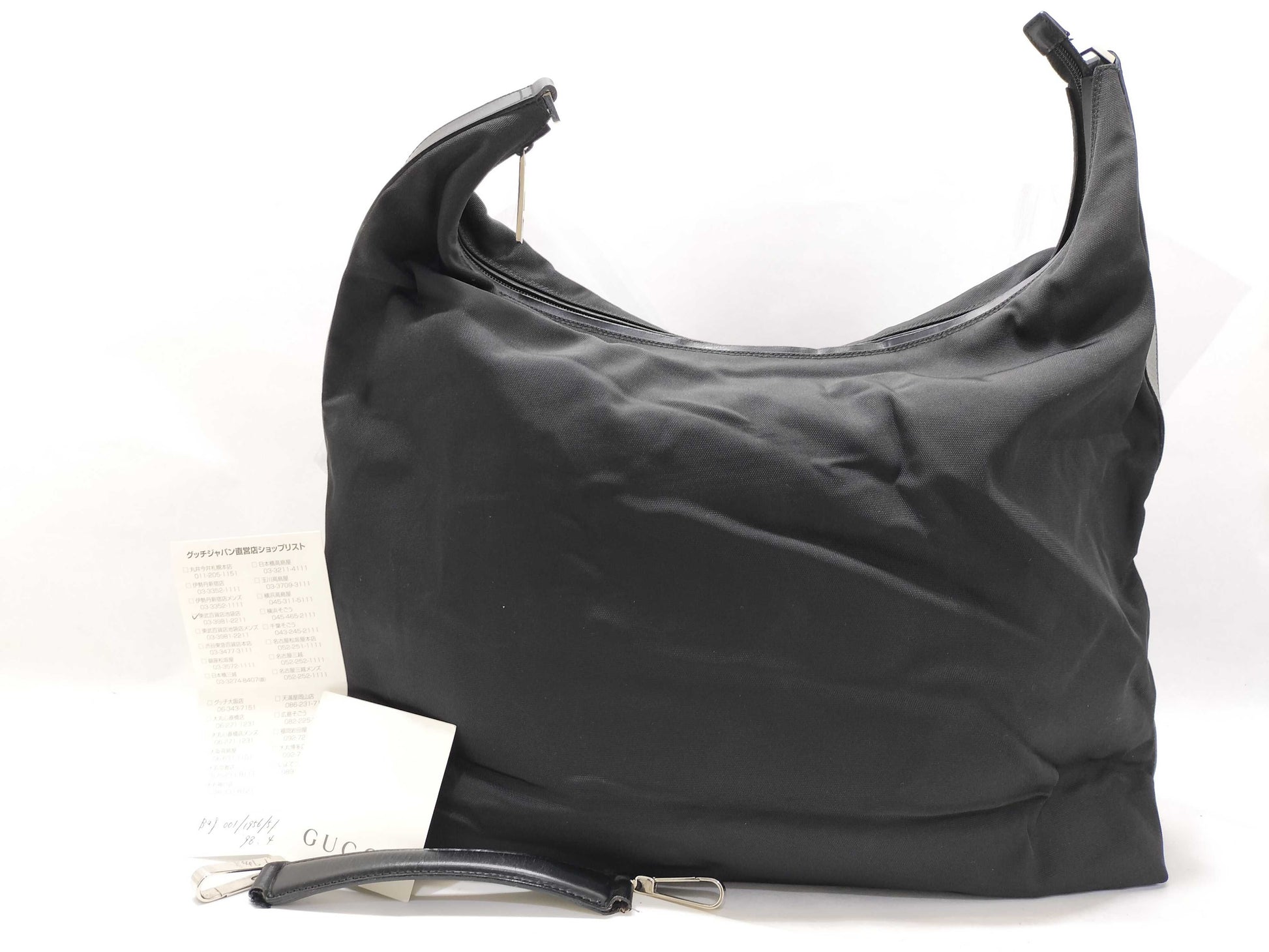 GUCCI Gucci 001 3444 1956 Shoulder Bag Nylon Black Handbag