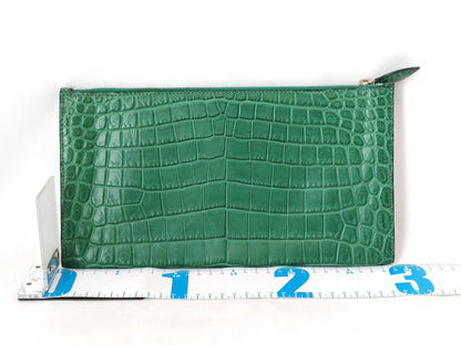 Lucien Pellat-Finet Lucien Pellafinet Lucien Pellafinet Flat Pouch Skull Green Clutch Bag