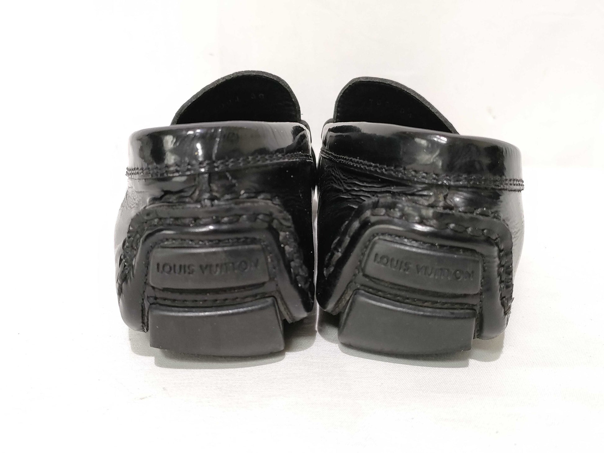LOUIS VUITTON Louis Vuitton Driving Shoes Black Loafers