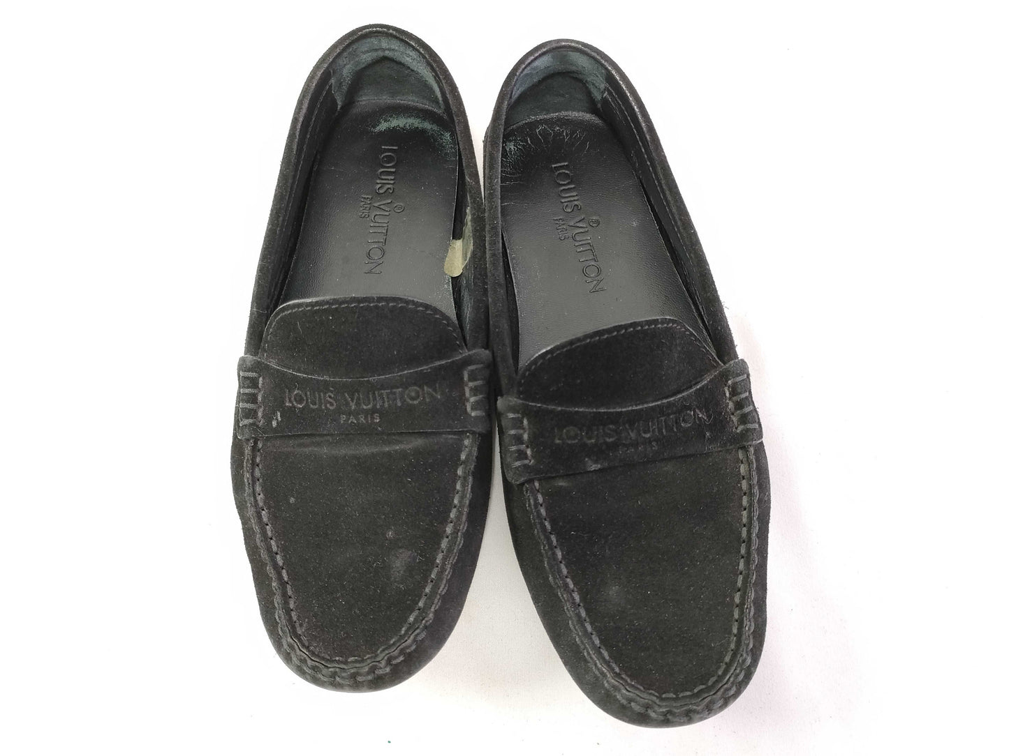 LOUIS VUITTON Louis Vuitton Driving Shoes Black Loafers
