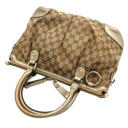 GUCCI Gucci Bag GUCCI 247902 GG Canvas Handbag Shoulder Bag 2WAY GG Gold Brown Beige Tote Bag