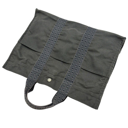 HERMES Bag HERMES Ale Line MM Tote Bag Canvas Large A4 Size Grey Tote Bag