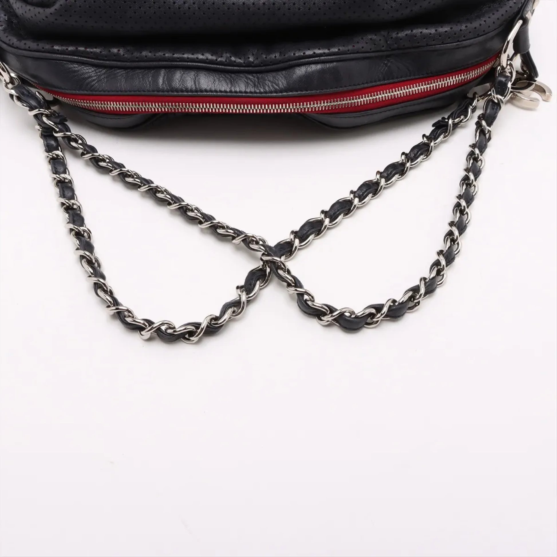 CHANEL Cocomark Perforated Leather Chain with Seal Card 12th Series Shoulder Bag