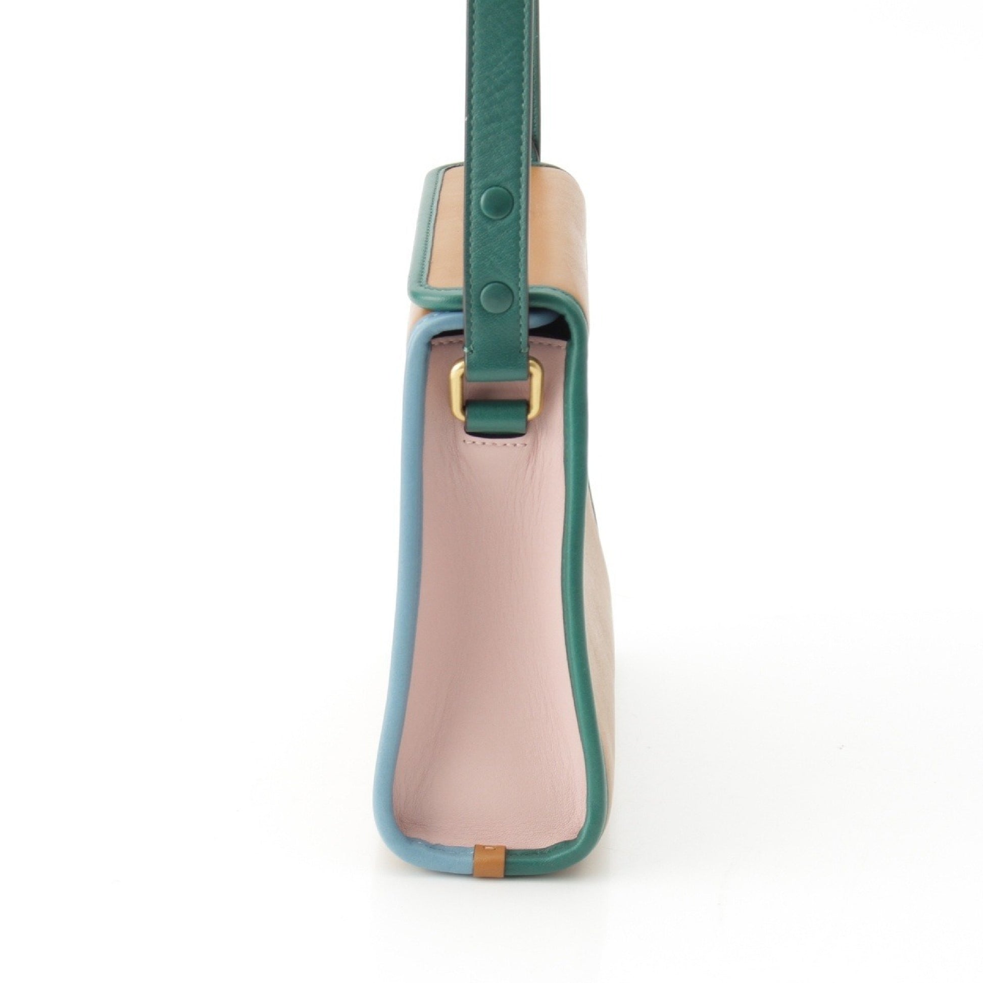 COACH Rare Color Leather Turnlock ORIGINAL GLOVETANNED LEATHER Shoulder Bag Multicolor Shoulder Bag