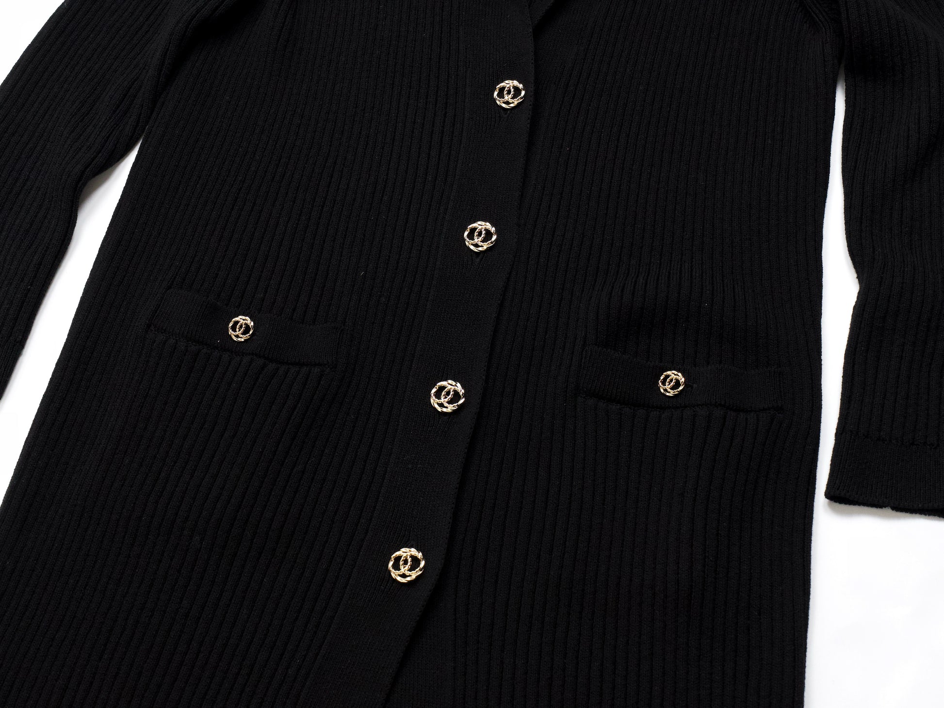 CHANEL Maxi Length Thick Knit Coat 48 Rare Size 21C Coat