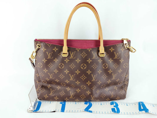 LOUIS VUITTON Monogram Pallas BB 2-Way Handbag/Shoulder Bag, Raisin Dark Bordeaux, M42961