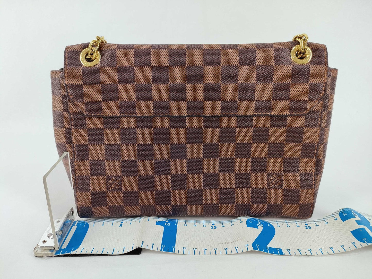 LOUIS VUITTON Damier Ebene Chain Shoulder Bag, Vavan PM, N40108, Black