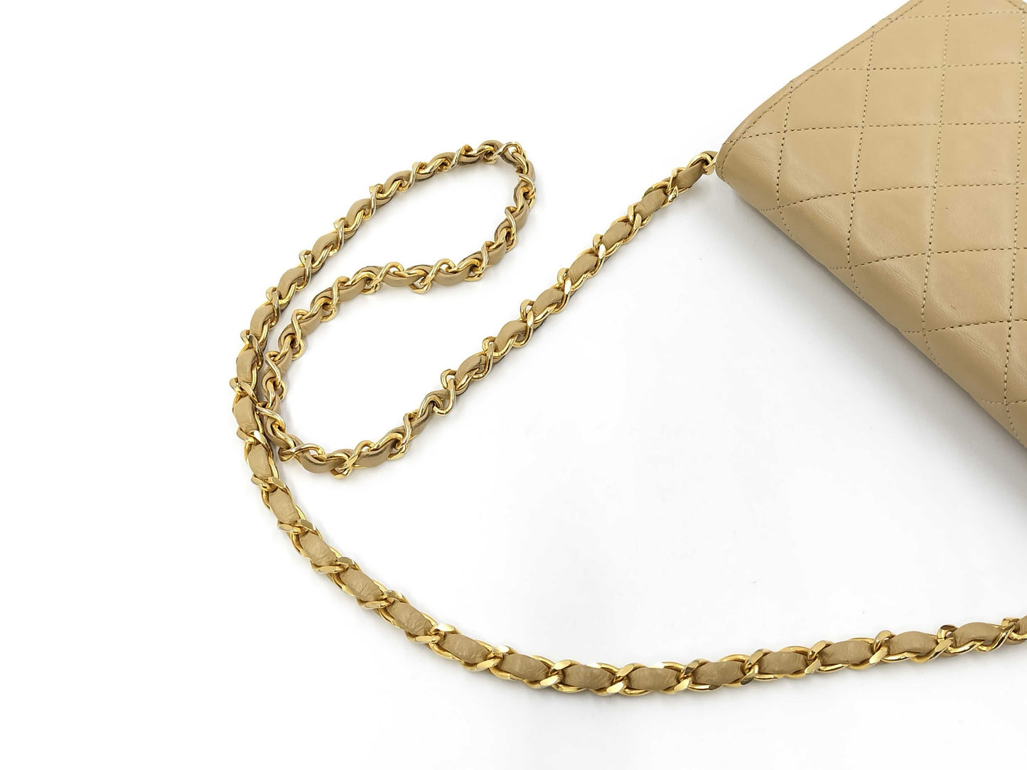 CHANEL Matlasse Push Beige Shoulder Bag
