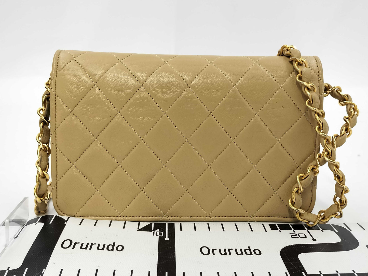 CHANEL Matlasse Push Beige Shoulder Bag