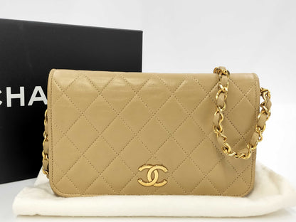 CHANEL Matlasse Push Beige Shoulder Bag