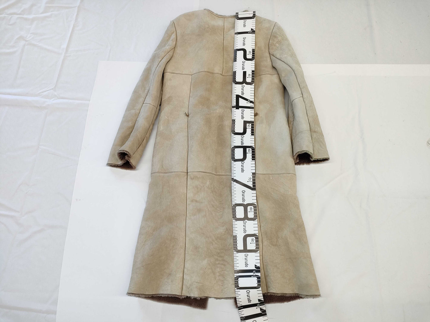 MaxMara Max Mara Mouton Coat Leather Size 42 Coat