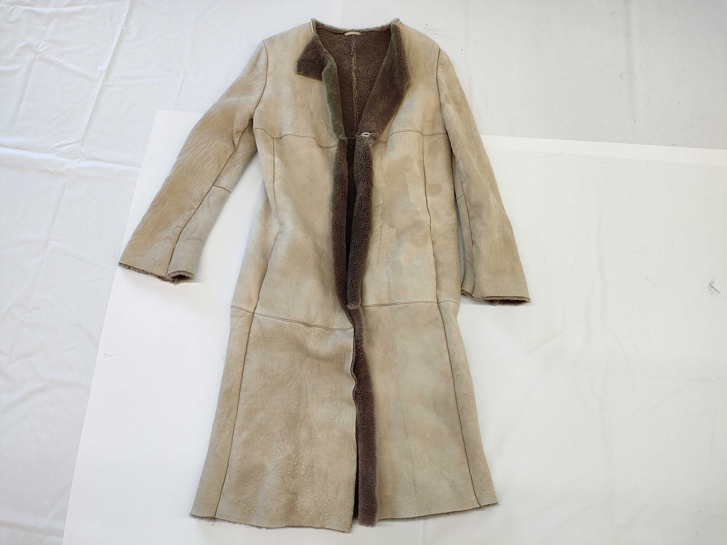MaxMara Max Mara Mouton Coat Leather Size 42 Coat