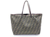 FENDI Zucca FF Logo Leather Tote Bag Shoulder Tote Bag