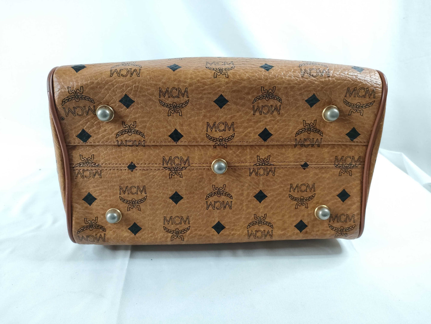 MCM MCM 2-Way Handbag with Shoulder Strap Mini Boston Handbag