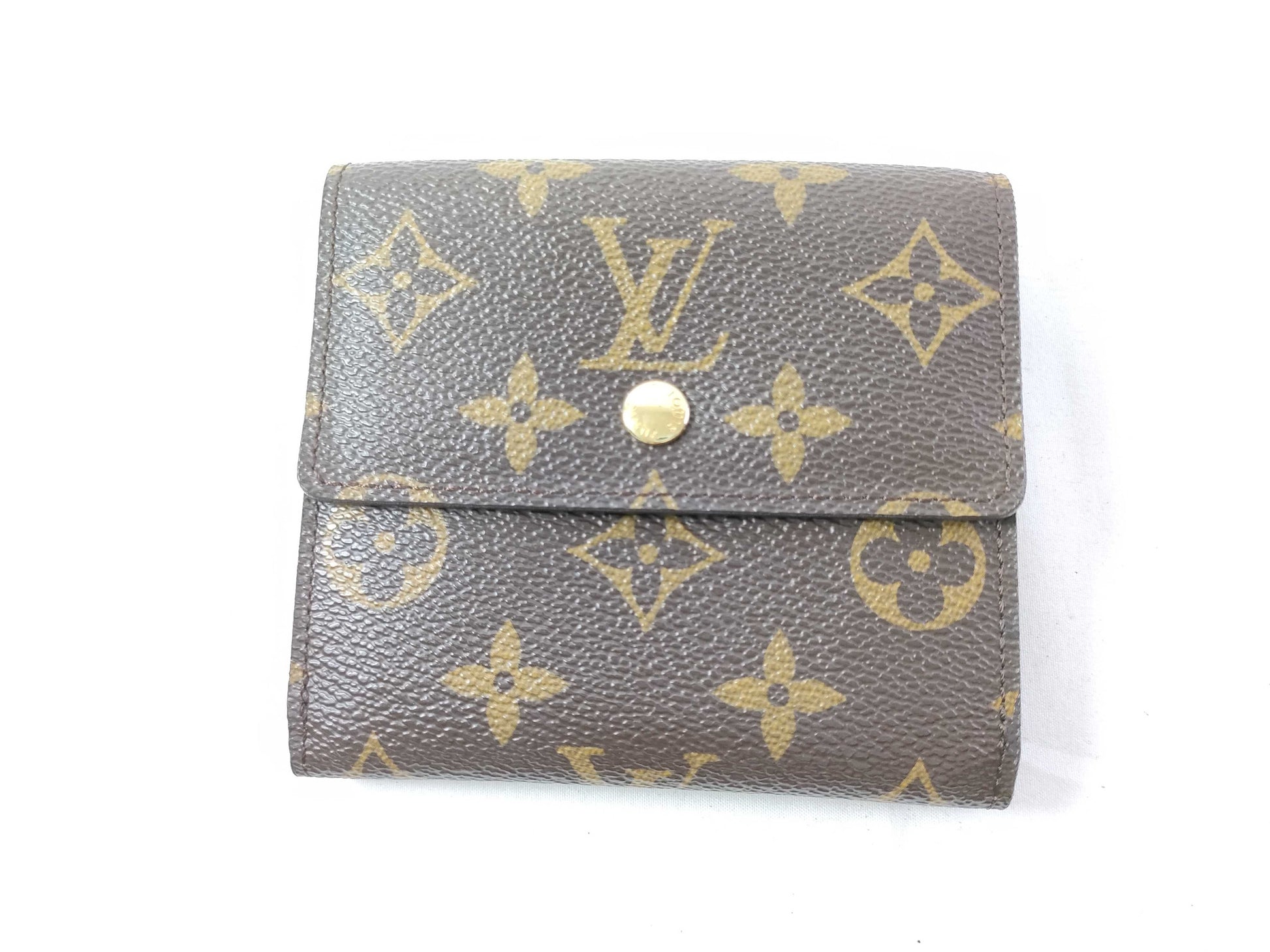 LOUIS VUITTON Monogram Louis Vuitton Folding Wallet Porte Monnaie Carte Credit M61652 with Box