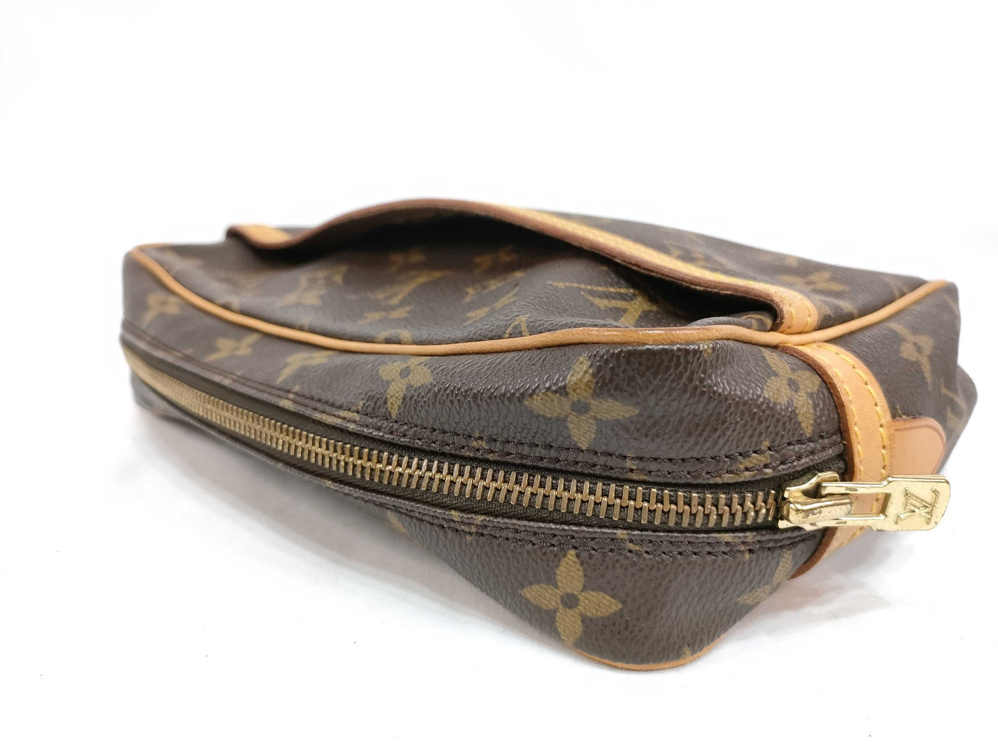 LOUIS VUITTON Monogram Louis Vuitton Compiegne Clutch Bag Monogram Brown Second Bag