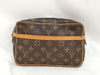 LOUIS VUITTON Monogram Louis Vuitton Compiegne Clutch Bag Monogram Brown Second Bag